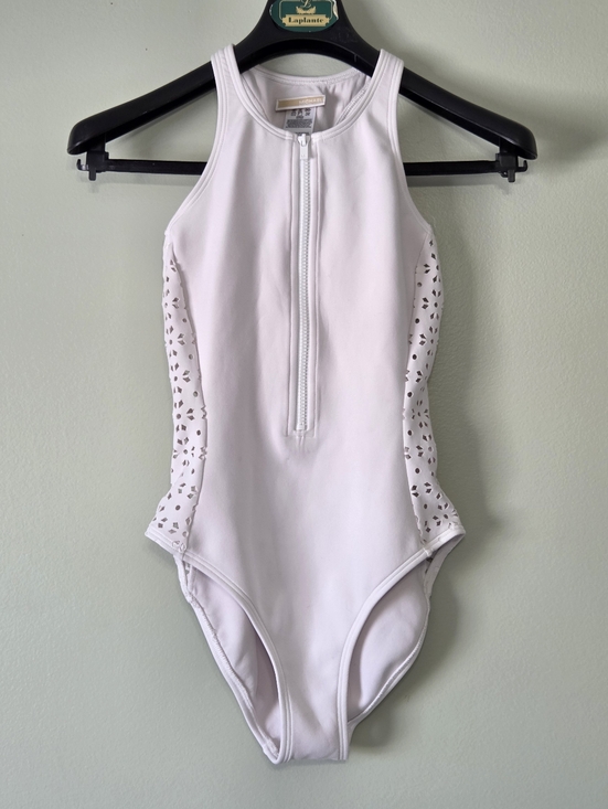 MICHAEL Michael Kors Other - Michael Kors Lilac Laser Eyelet Zip-Front Racerback One-Piece Swimsuit Sz 6